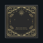 ウィッチータロットカードスタッドイヤリングディスプレイ スクエア名刺<br><div class="desc">2つのスタイリッシュ印刷穴「マーカー」を持つイヤリング表示ホルダー。これらはプレカット穴ではない。このカードに取り上げられた小規模ビジネスジュエリーメーカーの金ゴールドに最適なフォイル実在ではない。</div>