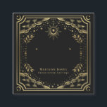 ウィッチータロットカードスタッドイヤリングディスプレイ スクエア名刺<br><div class="desc">2つのスタイリッシュ印刷穴「マーカー」を持つイヤリング表示ホルダー。これらはプレカット穴ではない。このカードに取り上げられた小規模ビジネスジュエリーメーカーの金ゴールドに最適なフォイル実在ではない。</div>