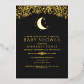 ウィッチータロットカードベビーシャワー 箔招待状 (正面)