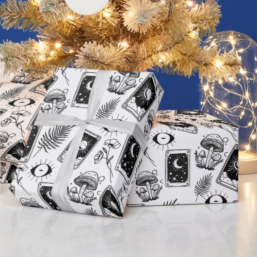 ウィッチータロット植物茸 ラッピングペーパー (クリスマス)