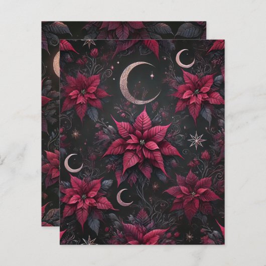 ウィッチーダークムーンポインセチア紙 (正面/裏面)