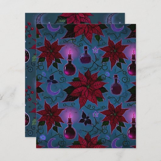 ウィッチーナイトシェードポインセティアポーション紙シート (正面/裏面)