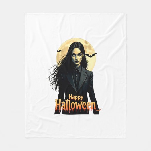 ウィッチーハロウィーンの夜 フリースブランケット (正面)