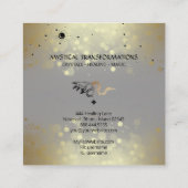 *~*ウィッチーハンド金ゴールドスネークムーン魔法ボホグレー   スクエア名刺 (裏面)