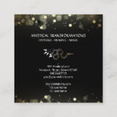 *~*ウィッチーハンド金ゴールドスネークムーン魔法ボホブラック スクエア名刺 (裏面)