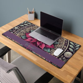 ウィッチーパーソナライズされたポネステチアペンタグラムマンダラ デスクマット