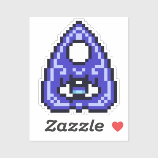 ウィッチーパープルブルーピクセルアートプランシェット シール (シート)