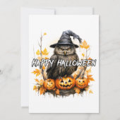 ウィッチーフクロウハッピーハローウィンパーティの招待状 招待状 (裏面)