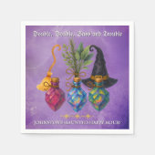 ウィッチーポーションパーティー – ハロウィーンエリクシル スタンダードカクテルナプキン (正面)