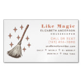 ウィッチーレトロプロフェッショナルクリーニングハ保ウス マグネット名刺 (正面)