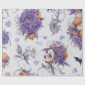 ウィッチーヴィンテージゴシック伝統的ハロウィーン ラッピングペーパー (フラット)