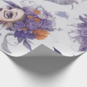 ウィッチーヴィンテージゴシック伝統的ハロウィーン ラッピングペーパー (角)