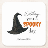 ウィッチー不気味ビーブスタイリッシュ- & | スクエアペーパーコースター (正面)