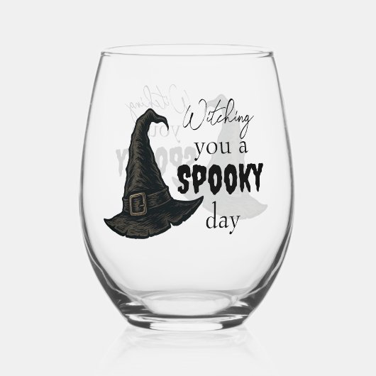 ウィッチー不気味ビーブスタイリッシュ- & | ステムなしワイングラス (正面)