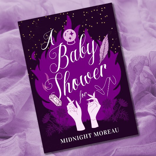 ウィッチー天ベビーシャワー招待状 招待状