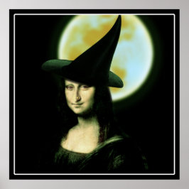 ウィッチー女性モナリサハロウィーン ポスター