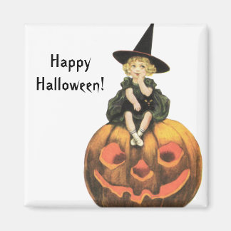 ウィッチー女性ヴィンテージハロウィーン マグネット