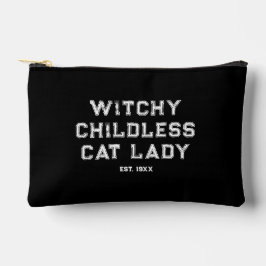 ウィッチー子供のない猫レディカスタムーEst。ウィメンズブラック アクセサリーポーチ