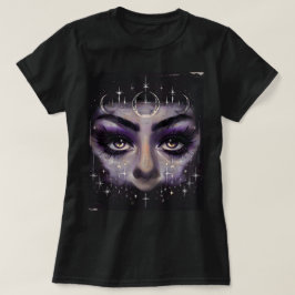 ウィッチー宇宙の目 – パープルミスティック顔 Tシャツ