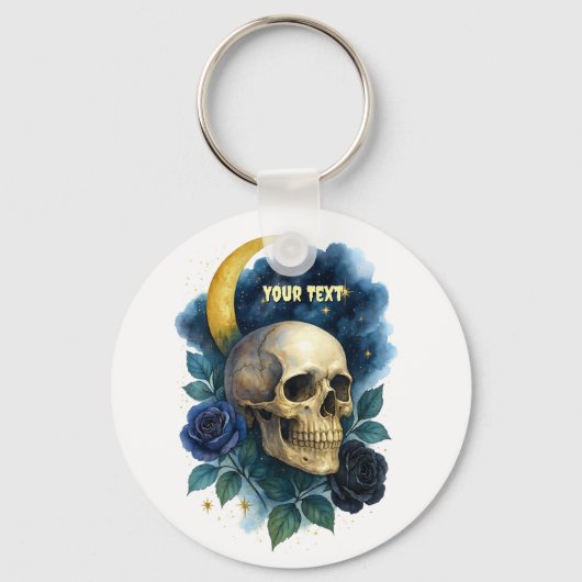 ウィッチー美学ゴシックフローラハロウィン不気味 キーホルダー (正面)