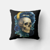 ウィッチー美学ゴシックフローラハロウィン不気味 クッション (裏面)