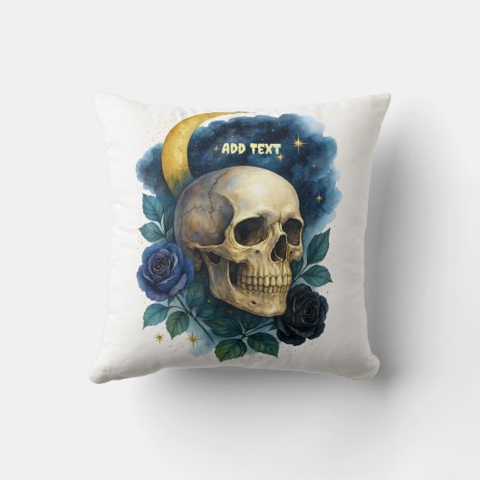 ウィッチー美学ゴシックフローラハロウィン不気味 クッション (裏面)