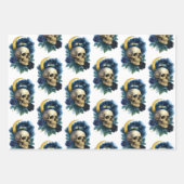 ウィッチー美学ゴシックフローラハロウィン不気味 ラッピングペーパーシート (正面2)