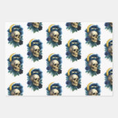 ウィッチー美学ゴシックフローラハロウィン不気味 ラッピングペーパーシート (正面)