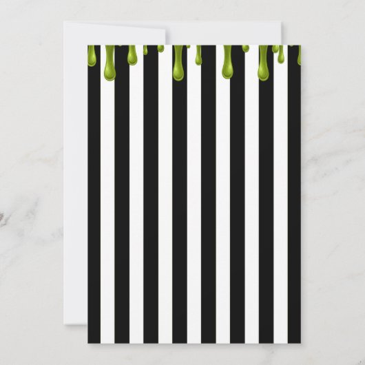 ウィッチー脚ビーチングパープルハローウィンパーティ 招待状 (裏面)