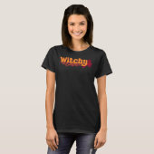 ウィッチー面白いハロウィーンビベス Tシャツ (正面フル)