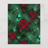 ウィッチー魅惑された森ポインセチアのスクラップブック紙 (正面)