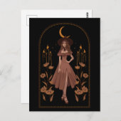 ウィッチー魔法の黒いポストカード ポストカード (正面/裏面)