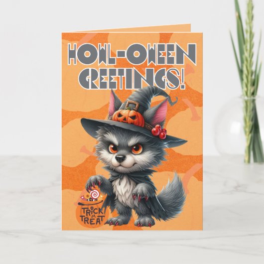 ウィッチー・ウルフのハロウィーンの願い シーズンカード (正面)