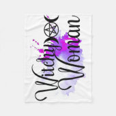 ウィッチー·ウーマン·ウォーターカラー フリースブランケット (正面)