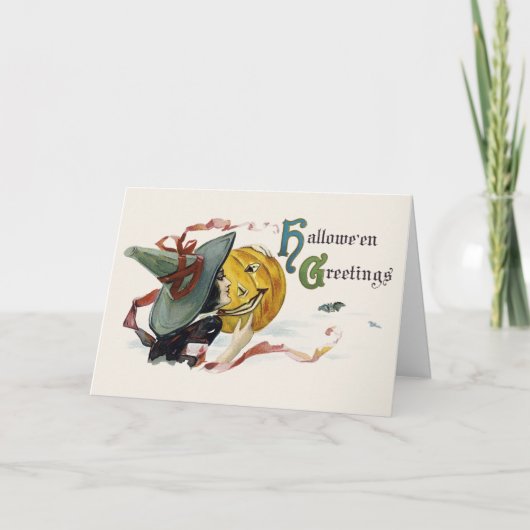 ウィッチー・ハロウィーンの挨拶 カード (正面)