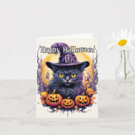 ウィッチー・リトル・キティ・キャット | ハッピー・ハロウィン カード
