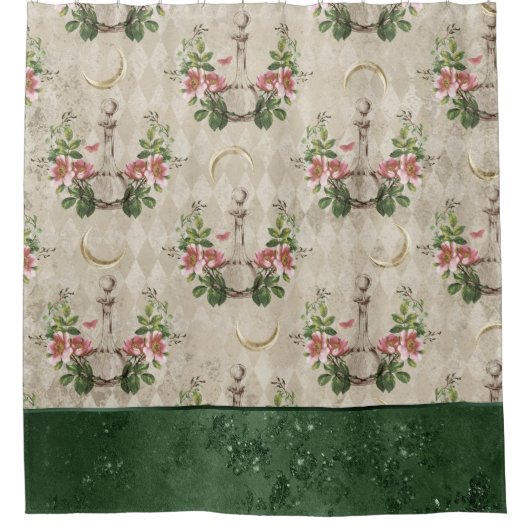 ウィッチー・ロマンス |薬用デカンターフローラ シャワーカーテン (正面)