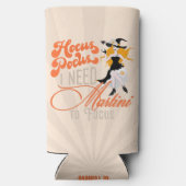 ウィッチーHocus Pocus Martiniギフトハロウィーンに焦点を合わせる スリム缶クーラー (裏面)