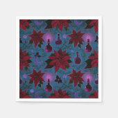 ウィッチーNightshadeポインセティアポションズデクーページ スタンダードカクテルナプキン (正面)