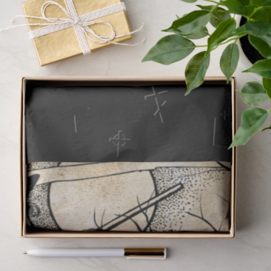 ウィッチ不気味と墓地のシルエット 薄葉紙 (ギフト)