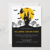 ウィッチ幽霊のよく出るハウスオレンジ&ブラックハローウィンパーティ 招待状 (正面)