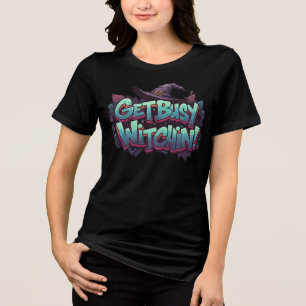 ウィッチ忙しンを取得し、魔女の異教徒の抵抗 トライブレンドＴシャツ
