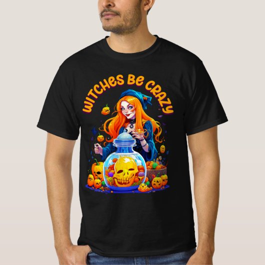 ウィッチ熱狂するズはおもしろいハロウィンTシャツ Tシャツ (正面)