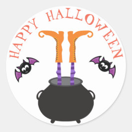 ウィッチ足インカルドロンハロウィーン ラウンドシール