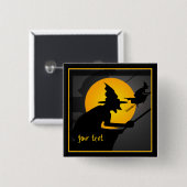 ウィッチ飛んでいるカスタムボタン 缶バッジ (正面&裏面)