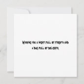 ウィッチ飛んでいるハッピーハローウィンパーソナライズされたカード カード (裏面)