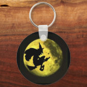 ウィッチ飛んでいるハロウィーンキーチェーン キーホルダー (正面)