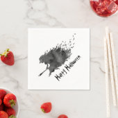 ウィッチ飛んでいるハロウィーン紙ナプキンス スタンダードカクテルナプキン (インサイチュ)