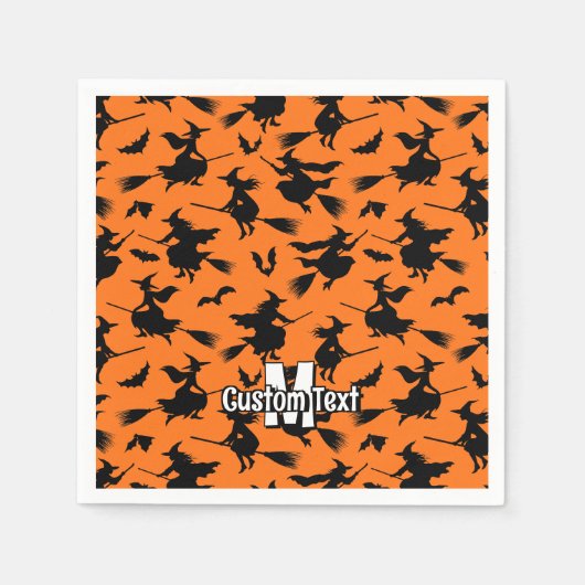 ウィッチ飛んでいるパターン スタンダードカクテルナプキン (正面)