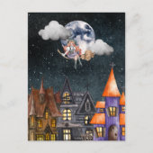 ウィッチ飛んでいるポストクロッシング葉書 ポストカード (正面)